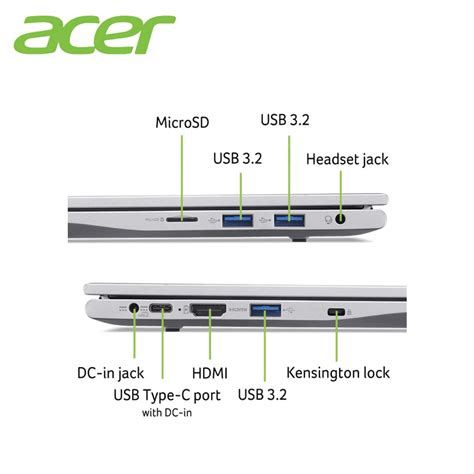 Acer Aspire Lite 14 AL14-31P-3216 Laptop (Pure Silver) | i3-N300 | 8GB RAM 512GB SSD | 14" WUXGA ...