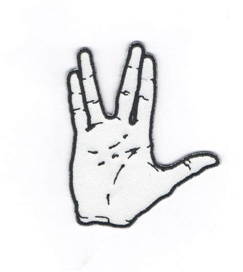 Star Trek Vulcan Salute Embroidered Sticker Patch - Etsy