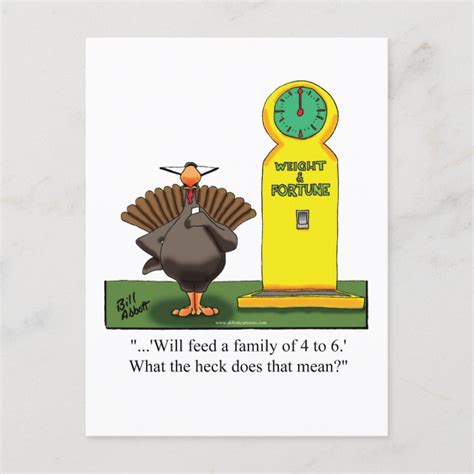 Funny Thanksgiving Humor Postcard | Zazzle