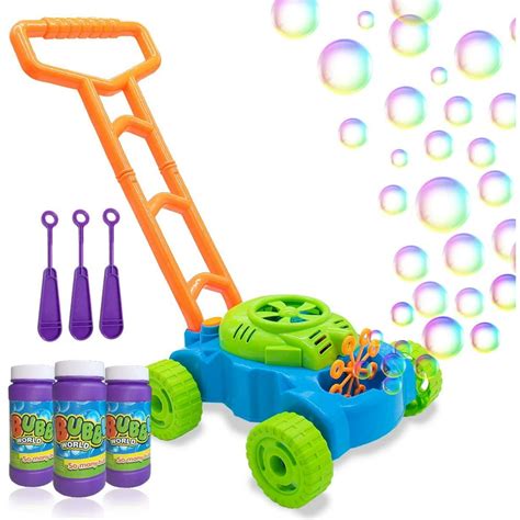 Lydaz Bubble Mower for Toddlers, Kids Bubble Blower Machine Lawn Games, Outdoor Push Toys, for ...