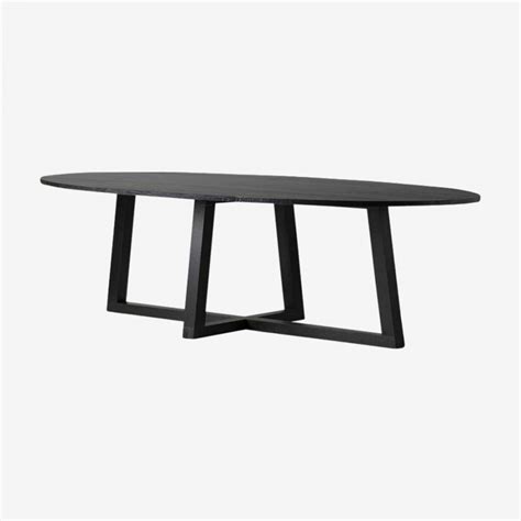 Black Oak Oval Dining Table - High Street Trading Co.
