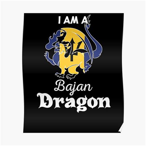 "Dragon Bajan Flag Barbados " Poster by countryflags | Redbubble