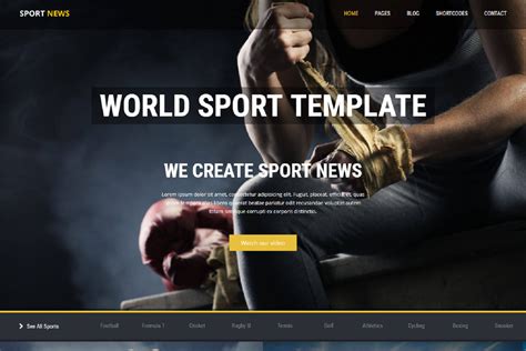 Responsive Free Sports Website Templates - Templates Hub