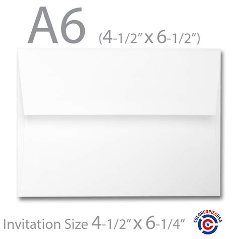 A6 envelopes for invitations and inserts up to 6"x4"