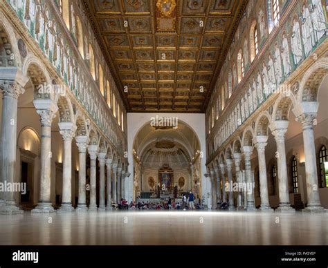 Interior of the Basilica of Sant'Apollinare Nuovo, Century VI, Ravenna ...