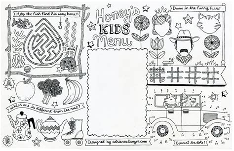 Art and Illustration: Kids Menu