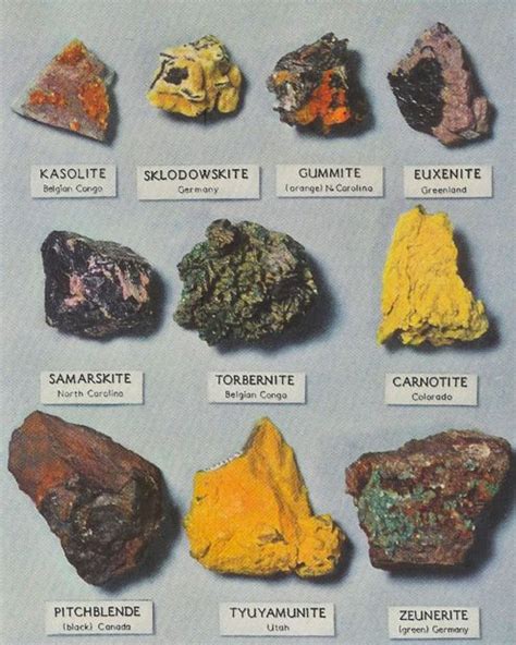 Rare earth minerals. National Geographic 1954. | Minerals and gemstones ...