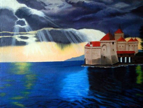 Chateau de Chillon Painting by John Davis