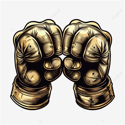 Brass Knuckles Fighting Champion Emblem, Mma, Mixed Martial Arts, Mix PNG Transparent Image and ...