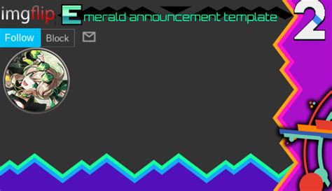 emerald announcement template 2 Blank Template - Imgflip