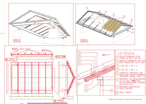 Roof sectional detail cad drawing - Cadbull