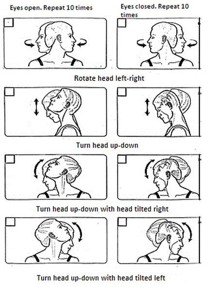 Vertigo Head Exercises - Bing images | Vertigo treatment, Vertigo, Vertigo exercises