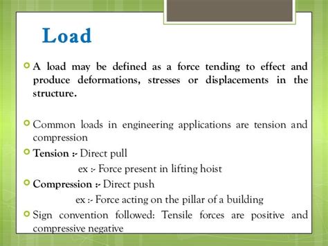 Stress,strain,load