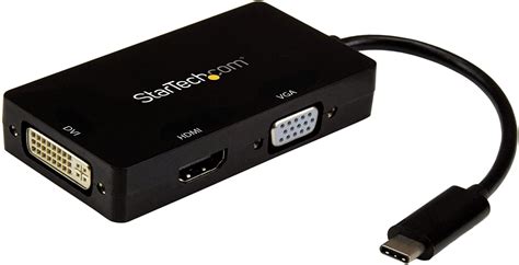 StarTech 4K USB C to HDMI, VGA & DVI Multi Port Video Display Adapter ...