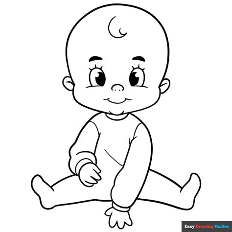 Baby Coloring Page | Easy Drawing Guides