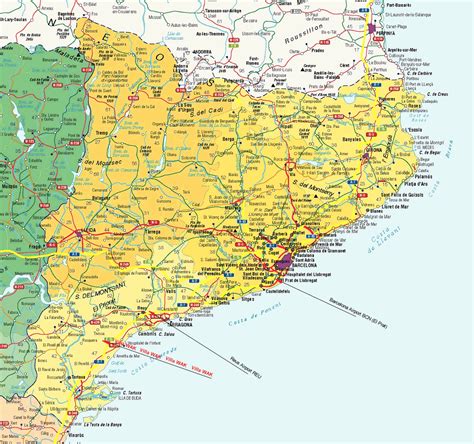 Catalunya Spain Tourist Map - Catalunya Spain • mappery