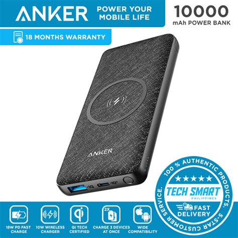 Anker PowerCore III Sense 10K Wireless Power Bank 10000mAh, 10K Wireless Portable Charger with ...