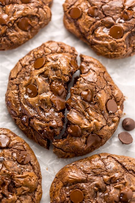 Soft Batch Double Chocolate Fudge Cookies - Baker by Nature