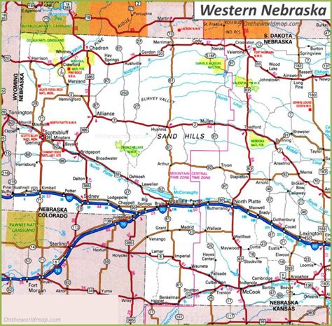 Nebraska (NE) Road and Highway Map - Free