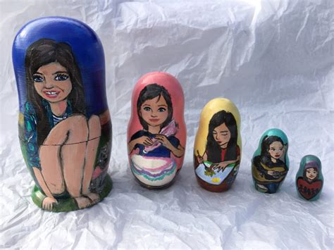 Personalized Hand Painted Nesting Dolls - Etsy