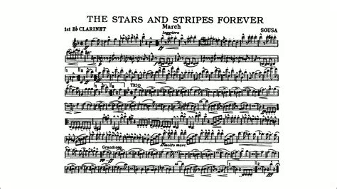 The Stars and Stripes Forever (Sousa, John Philip) 1st B flat clarinet ...