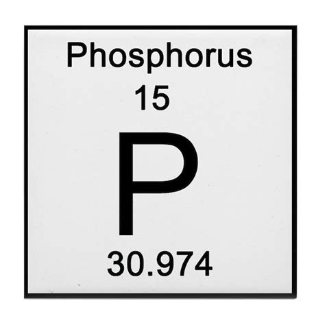 Periodic Table Phosphorus Tile Coaster by Science_Lady