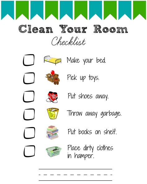 Printable Room Cleaning Checklists for Kids - Views From a Step Stool