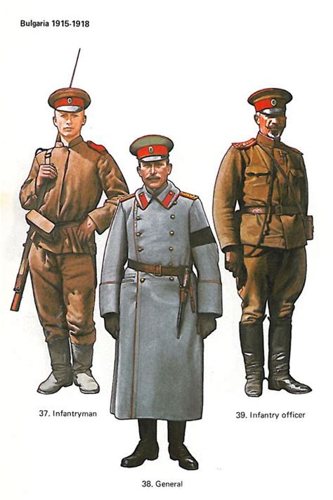 1915-1918 Bulgarian Royal Army uniforms. | World war one, Wwi, Military history