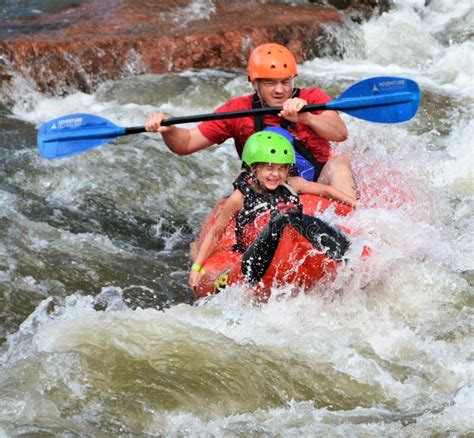 Father and Daughter Whitewater Kayaking Editorial Image - Image of ...