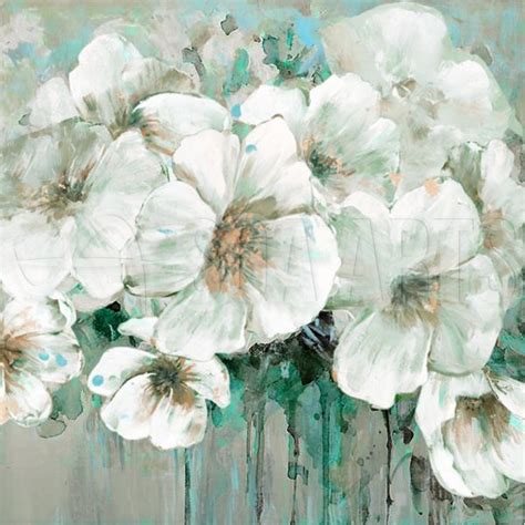 White Flowers In Blossom | Abstract flower painting acrylic, Flower ...