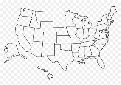 Us Map Outline With States - Kaleb Watson