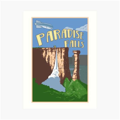 "Paradise Falls Travel Poster" Art Print for Sale by BGWdesigns | Redbubble