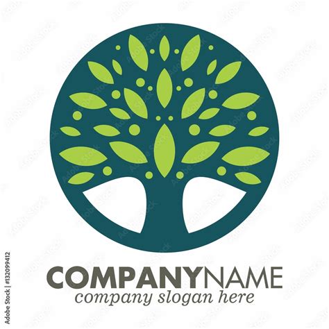 growing tree logo icon vector template Stock Vector | Adobe Stock