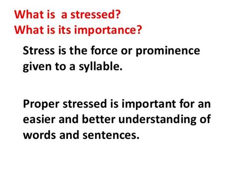 Identify the stressed and unstressed syllables