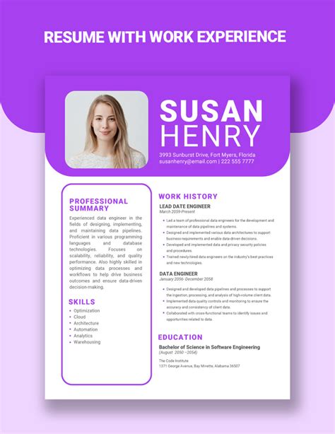 FREE Resume & Examples Template - Download in Word, Google Docs, Excel, PDF, Google Sheets ...