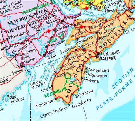 Bay of Fundy area map - Ontheworldmap.com