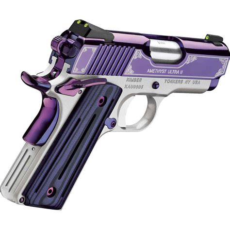 Kimber Amethyst Ultra II 45 Auto (ACP) 3in Matte Stainless/Amethyst Purple Pistol - Rounds 7+1 ...