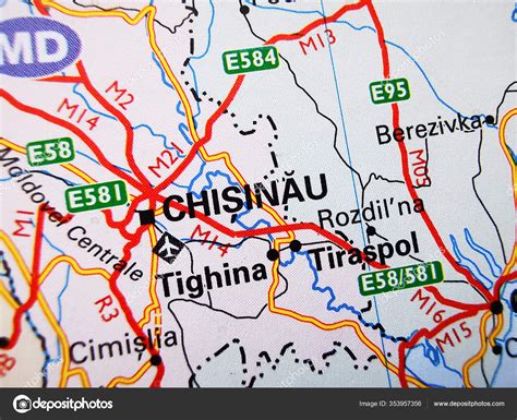 Chisinau Road Map Europe Stock Photo by ©aallm 353957356