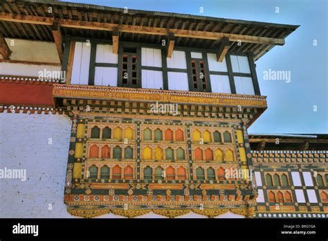 Interior detail of Paro Dzong, Bhutan Stock Photo - Alamy