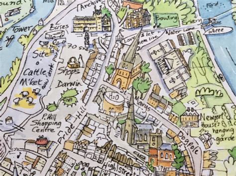 A Map of Shrewsbury - Etsy UK