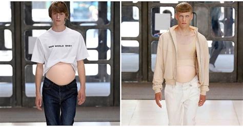 Male Models Were Sent Down The Runway With Fake Pregnant Bellies