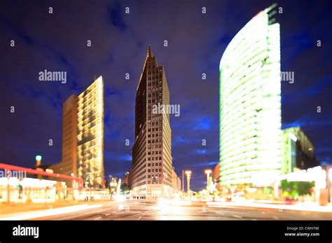 Potsdamer Platz by night Stock Photo - Alamy