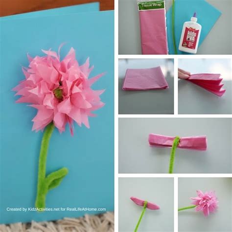 3D Flower Mother's Day Card Craft Step-by-Step Tutorial