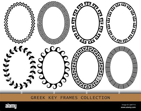 Ancient Greek oval frames patterns, set of antique borders from Greece Stock Vector Image & Art ...