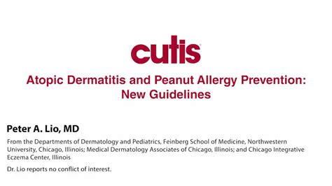 Atopic Dermatitis and Peanut Allergy Prevention: New Guidelines ...