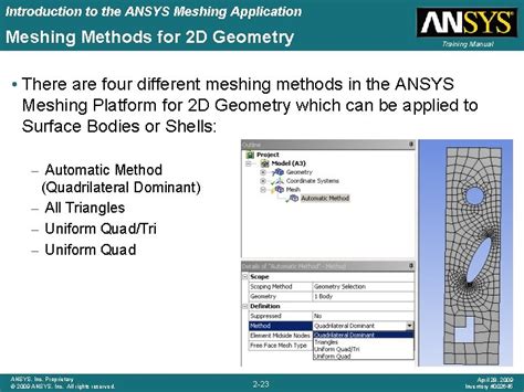 Chapter 2 Introduction to the ANSYS Meshing Application