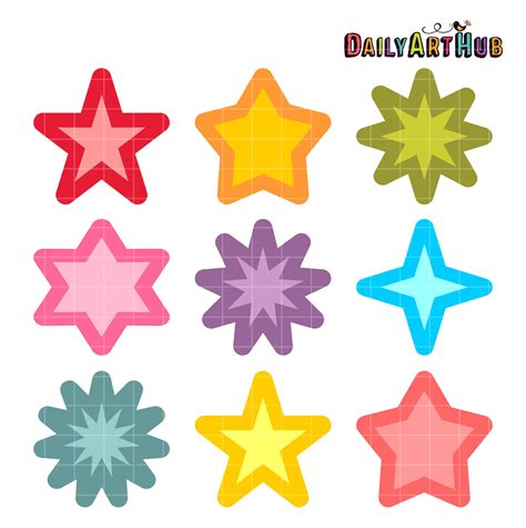 Star Shapes Clip Art Set – Daily Art Hub – Free Clip Art Everyday