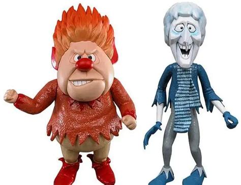 NECA Year Without Santa Claus Snow Miser Heat Miser Set of Both Action Figures - ToyWiz