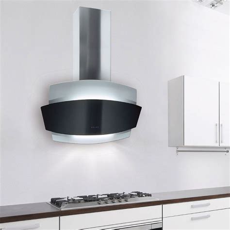 Wall-mounted range hood - LA-90-AURORA-SS-BG - Luxair Cooker Hoods ...