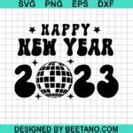 Happy New Year 2023 SVG, Disco Ball 2023 SVG, Disco Ball New Year SVG